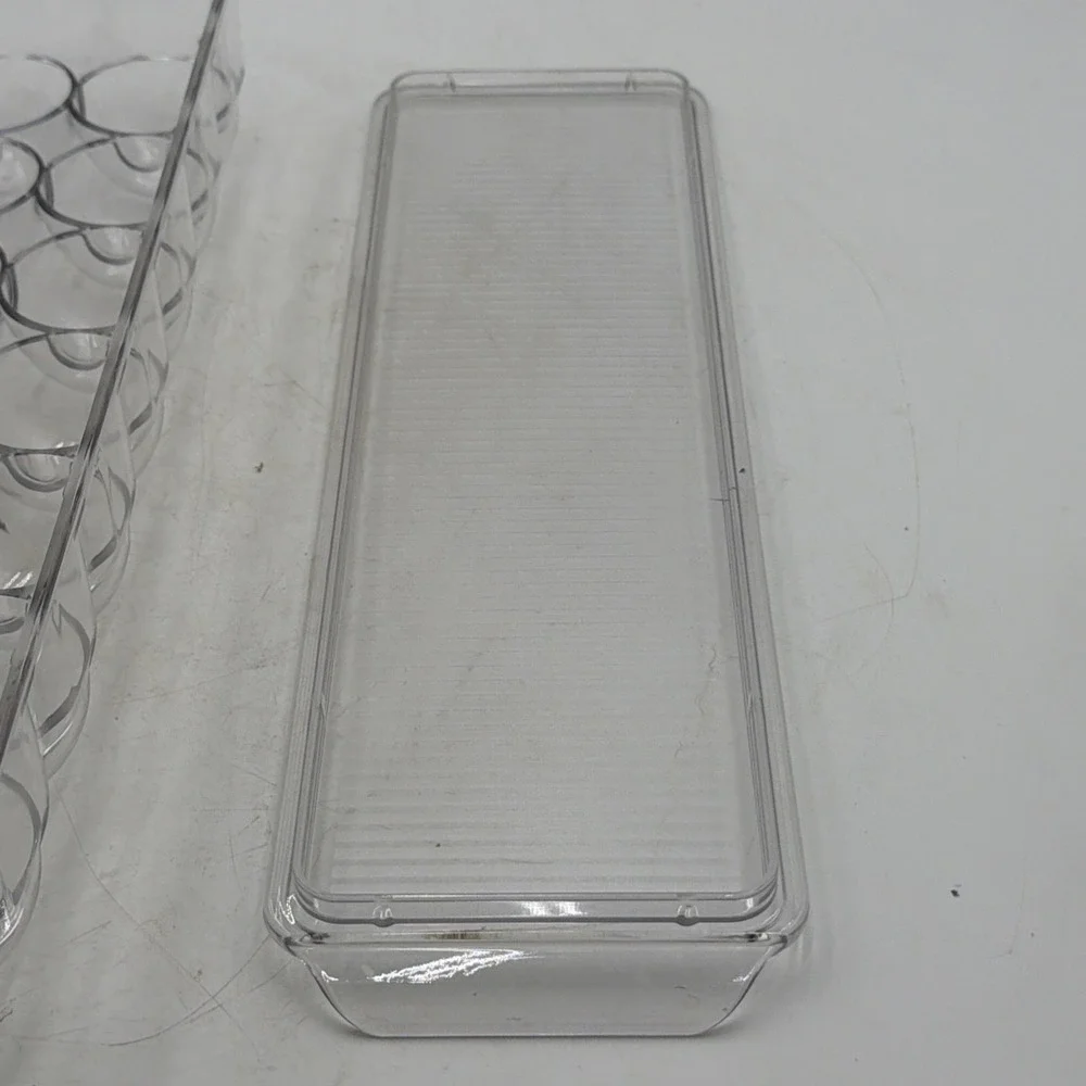 Egg Container for Refrigerator - 14 Egg Holder/Storage with Lid & Handle